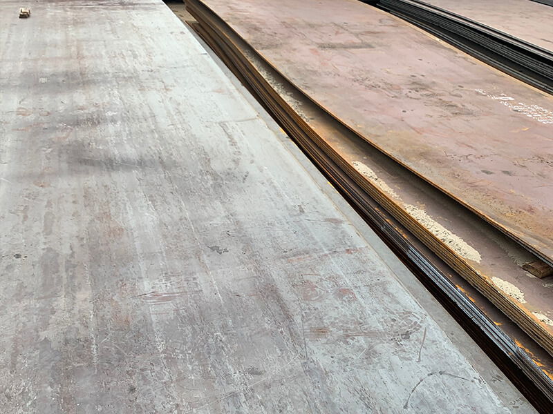 Hull construction phases diagram with steel plate requirements for each stage