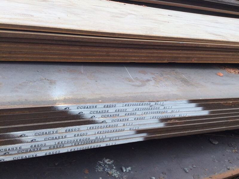 Mill certificate and heat number stamped on steel plate