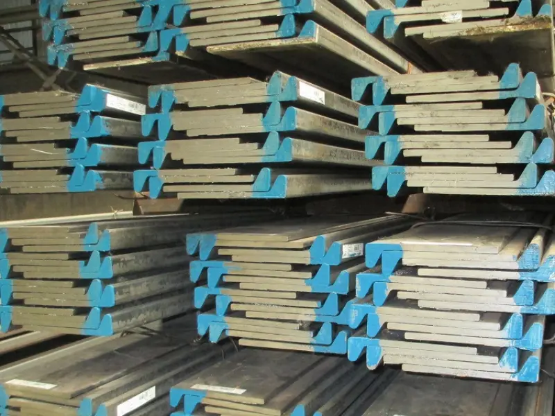 Bulb flat steel shipment being loaded for delivery to an offshore fabrication yard