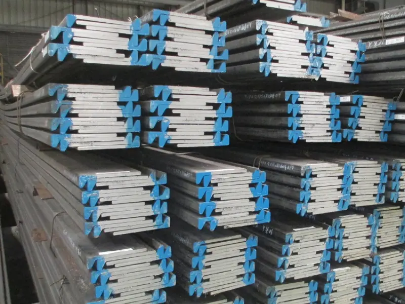 Various bulb flat steel sizes and grades labeled for offshore platform specification
